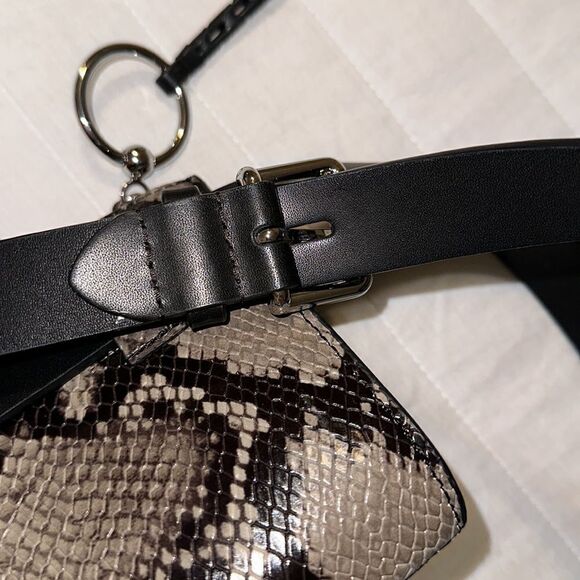 Rebecca Minkoff NWOT L-XL Animal Print Brown Tan Black Mini Belt Bag - Picture 13 of 15